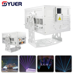 YUER™️ Projecteur de lumière laser extérieur étanche IP65 30 W avec Flight Case, zone panoramique extérieure, équipement d'éclairage de parc carré, effet de faisceau 