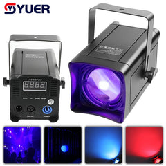 YUER™️ Luces de escenario 100W COB Luces par blancas cálidas Luz de atmósfera RGBW 4 en 1 COB Par Can luces para fiesta DJ Disoc Boda Jardín 