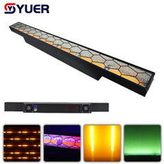 YUER™️6x60W COB Retro con luz auxiliar RGB de 116x0.2W, efecto estroboscópico de lavado de pared de carrera de caballos, iluminación de escenario, control DMX de música