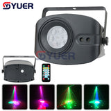 YUER™️ 4 Big Picture 48 Pattern Laser Light RGB LED Projector Disco Dj Party Light Remote Control Stage Lighting Eu Warehouse.