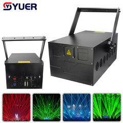 YUER™️ Nouveau Laser d'animation professionnel 30K 40W RGB DMX ILDA Noël DJ Disco Club Bar Fête Boule Lumière Effet Projecteur