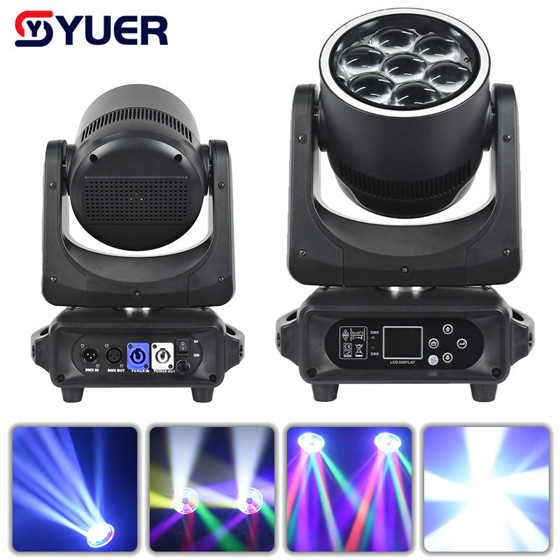 YUER™ 7x40W RGBW 4in1 LED Mini Bee Eye Led Moving Head Light Beam Effect Dj Bar Light Stage Light For Music Party Club Wedding DMX