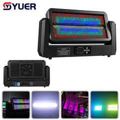 YUER™️ LED 96+20 segmentos RGB 3 en 1 Luces estroboscópicas de cabeza móvil Controlador DMX Dj Disco Fiesta Barra de lavado Efectos de iluminación de escenario estroboscópicos