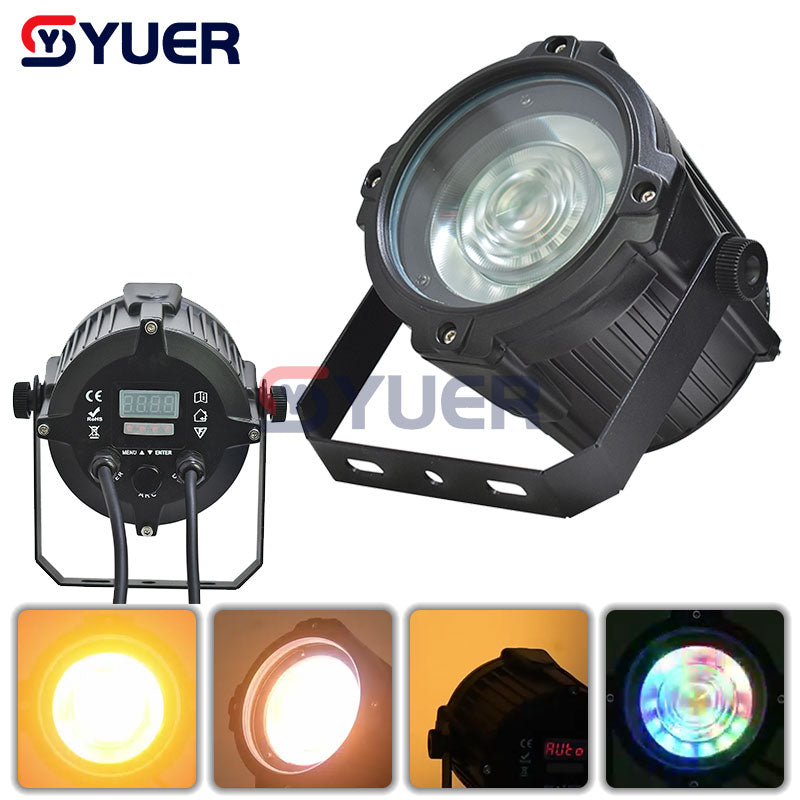 YUER™️ Lumière LED étanche IP65, double contrôle de pixel de température de couleur 2700k/5700K, 1 pièce, lumière dorée 50W + 18X0,5SMD 5050 RGB3 en 1 