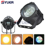 YUER™️ IP65 water proof LED Par Light 2700k/5700K dual color temperature pixel control 1pcs 50W golden light+18X0.5SMD 5050 RGB3 in 1