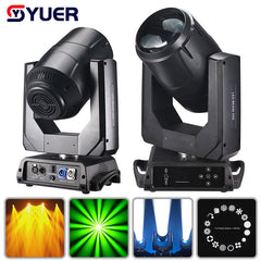 YUER™️ Profesional 200W LED Luz de Cabeza Móvil con Rotación Infinita Prisma de 8+8+21 Caras Filtro Frost Proyección para Discoteca Fiesta KTV Luces de DJ