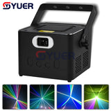 YUER™️ NEW ILDA 8W Animation Scanner RGB Laser Lines Beam Stage Light Projector DMX DJ Disco Dance Bar Professional Laser Light