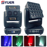 YUER™️ 25X12W RGBW LED Matrix Wall Wash Moving Head light DMX512 DJ Disco Party Club Show Professional Stage Effect Lights