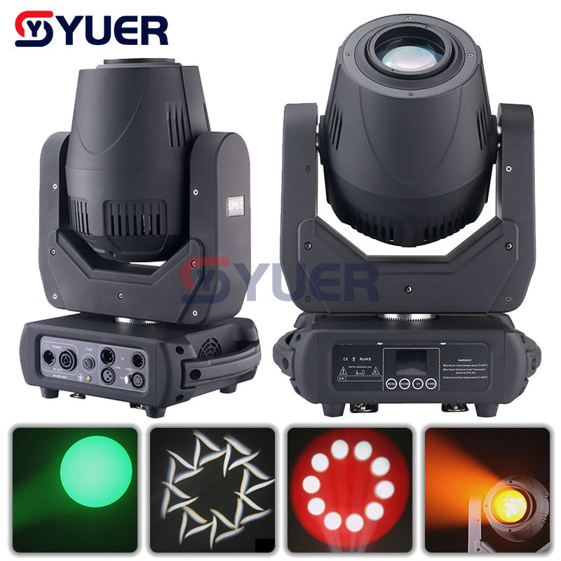 YUER™️ 150W Beam Spot Moving Head Lights High Power 150W White LED Wash Lights IP20 DMX 16/14 Channels Good For Stage Dj KTV Nightclubs