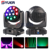 YUER™️ Professional 12x40W LED RGBW 4in1 Zoom Wash LED Moving Head Light Beam Effect Light For DJ Bar Stage KTV Nightclub