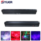 YUER™️ NEW 8 Eyes Red + 8 Eyes RGB Laser Swinging Light Bar DMX512 Stage Light RGB Laser Beam DJ Bar Stage Equipment Dance Floor