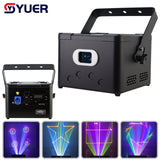 YUER™️ RGB Full Color 1W 2W 3W 4W 5W Beam Laser Light Lighting Effect For DJ Club Bar Decoration Party Lights Projector Lamp Halloween Laser