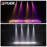 YUER™️ NEW Mini 200W LED Moving Head Light Beam Spot 18 Rotating Prisms Dj Dmx Stage Light Effect Light Disco Dj Bar Wedding Club