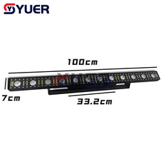YUER™️ 12x5W AC90-240V DMX RGBW Luz de pared efecto escenario iluminación discoteca fiesta de Navidad Bar boda Club Luz de inundación 