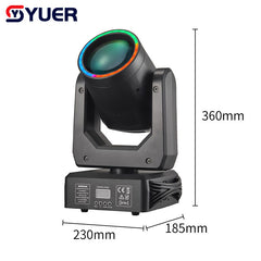 YUER™️ LED 150W Lyre Spot Beam Effet Lumière 18 Prismes Avec Ouverture DMX512 Pour DJ Disco Soirée Club Éclairage de Scène