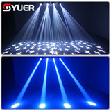 YUER™️ NEW LED 100W Spot Beam Moving Head Light 18 Face Prism DMX512 Sound Dj Stage Effect Light Party Dance Disco Bar Music Club