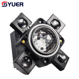 YUER™ Stage Effect Lighting 5x10W RGBW LED RG Laser 2x10W White Strobe RGB Ring Moving Head Party Dj Disco Club Stage Lighting