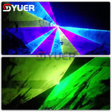 YUER™️ NEW ILDA 8W Animation Scanner RGB Laser Lines Beam Stage Light Projector DMX DJ Disco Dance Bar Professional Laser Light