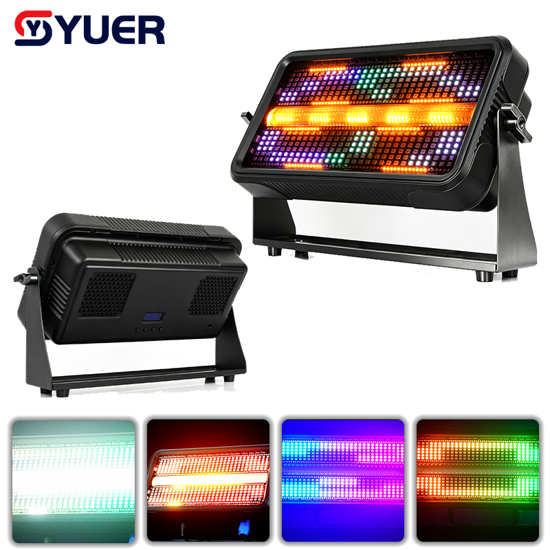 YUER™ 360x0.5W RGB +360x1W Warm/Cold White Strobe Light With Auxiliary Light Beam Wash Effect DMX512 Sound Control For DJ Disco Wedding Event Party Bar Club