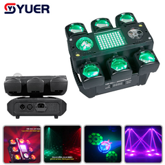 YUER™ 7x10W RGBW 4in1 +3x3W Gobo +2x10W White Strobe Moving Head Light Strobe Laser Effect DMX512 Sound Control For DJ Disco Wedding Event Party Bar Club