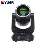 YUER™️ Mini 200W LED Moving Head Light Beam Spot 18 Rotating Prisms With Ring Dj Dmx Stage Light Effect Light Disco Dj Bar Wedding Club