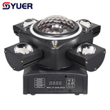 YUER™ Stage Effect Lighting 5x10W RGBW LED RG Laser 2x10W White Strobe RGB Ring Moving Head Party Dj Disco Club Stage Lighting