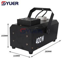 YUER™️ Mini machine à brouillard de fumée disco 400 W avec télécommande sans fil pour DJ Disco Party vacances mariage Noël avec lumière LED RVB 