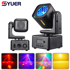 YUER™ MINI 4x10W RGBW 4in1 +5w Strobe Moving Head Light RG Laser Strobe Spot Effect DMX512 Sound Control For DJ Disco Party Bar Club Wedding Stage Lighting