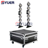 YUER™️ LED Retro Flash Lights 162Pcs SMD RGB Tricolor LEDs COB Lamp Beads 6X100W Warm White / Cold White Lights Flightcase