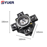 YUER™ Stage Effect Lighting 5x10W RGBW LED RG Laser 2x10W White Strobe RGB Ring Moving Head Party Dj Disco Club Stage Lighting