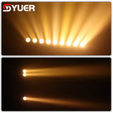 YUER™️ 9x12W LED Amber COB Gold Beam Wash Effect Bar Light Remote Control Stage Ligthing Strobe Horse Racing Party Dj Disco Bar DMX