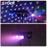 YUER™️ Wash Laser Crystal Magic Ball Moving Head 6X8W Par Light White Strobe Green Laser 4in1 Stand Dj Disco Effect Stage Lighting DMX Music Nightclub