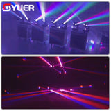 YUER™️ Lighting Super Bright UFO 6x40W LED Moving Head Light DMX 512 Rotate Meteor Beam Effect Lights For Party DJ Stage Show