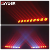 YUER™️ 9X12W Wall Wash Light High Brightness Race Horce Effects Voice Control DMX512 For DJ Disco Party Show Stage Effects Lamps