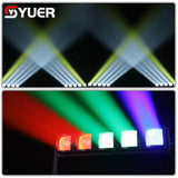 YUER™️ RGBW Stage Lighting 5x60W LED Beam Wash Strobe Moving Head Lamp for DJ Disco Party Nightclub Dance Wedding Bar Holiday Effect