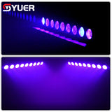 YUER™️ 9x12w LED UV Light Bar Stage Lighting Holiday Halloween Party Blacklight Fluorescent Poster Stage Lighting Dj Disco Purple Lamp