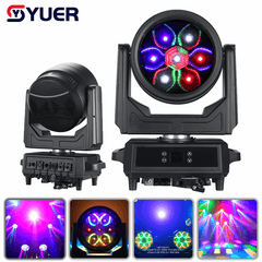 YUER™ IP65 Waterproof 7x60W LED RGBW 4in1 +210x0.3W LED RGB Bee Eye Moving Head Light Wash Zoom Rainbow Effect DMX512 Art-Net Control For DJ Disco Party Bar Club Wedding Stage Lighting