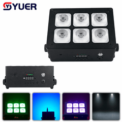 YUER™ 6x18W RGBWAUV 6in1 Battery Par Light Wash Effect DMX512 Sound Remote Control For DJ Disco Party Bar Club Wedding Stage Effect Lighting