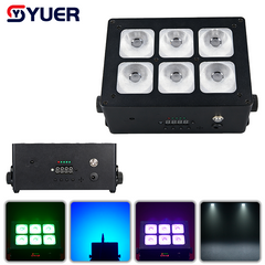 YUER™ 6x18W RGBWAUV 6in1 Battery Par Light Wash Effect DMX512 Sound Remote Control For DJ Disco Party Bar Club Wedding Stage Effect Lighting