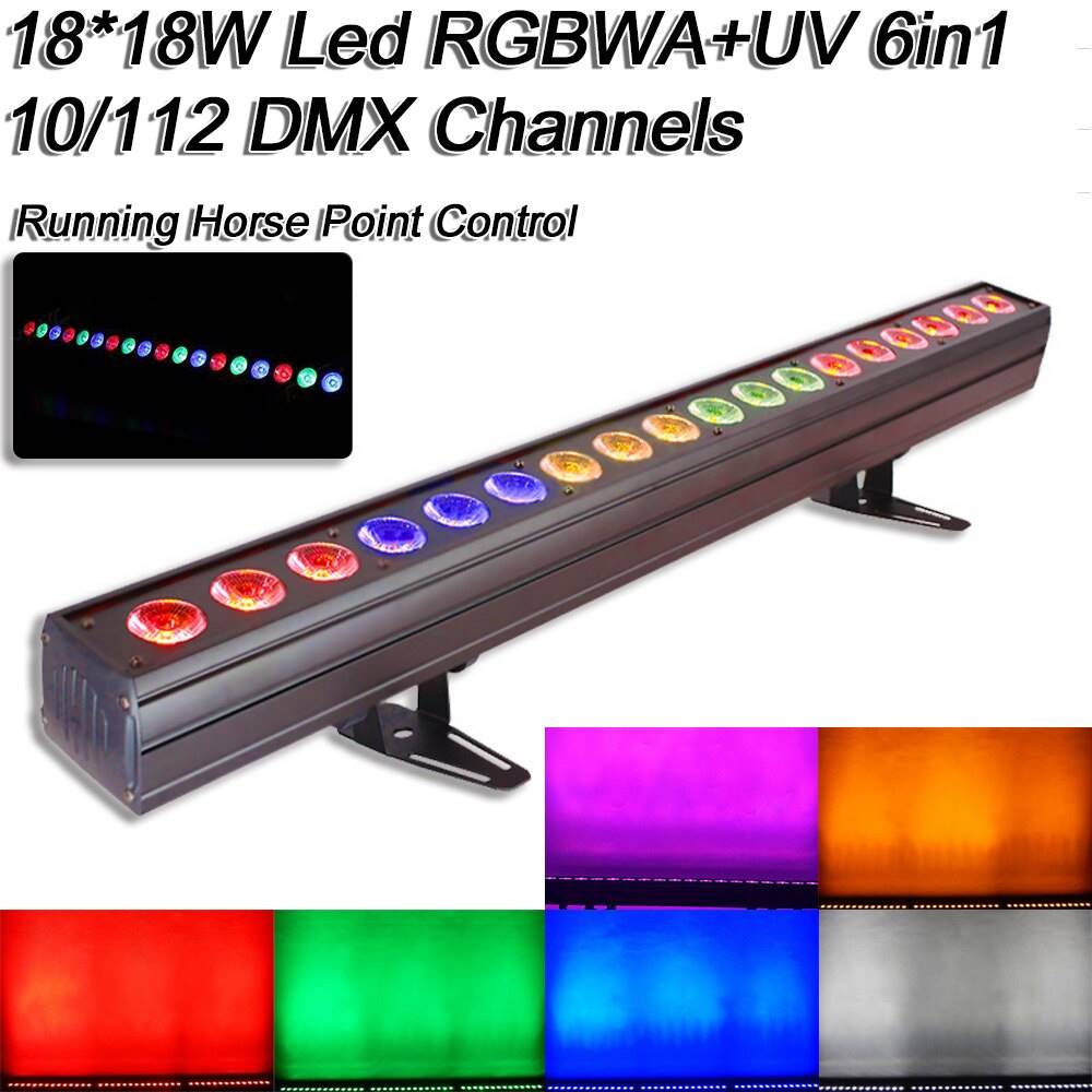 YUER™️ LED Wall Wash Light 18X10W RGBW 4in1/18X15W RGBWA 5in1/18x18W RGBWA+UV 6in1 Stage Lighting Running Horse Point Control DMX512 Good Effect Disco DJ Party Equipmen