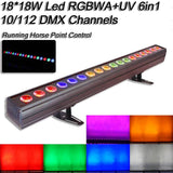 YUER™️ LED Wall Wash Light 18X10W RGBW 4in1/18X15W RGBWA 5in1/18x18W RGBWA+UV 6in1 Stage Lighting Running Horse Point Control DMX512 Good Effect Disco DJ Party Equipmen