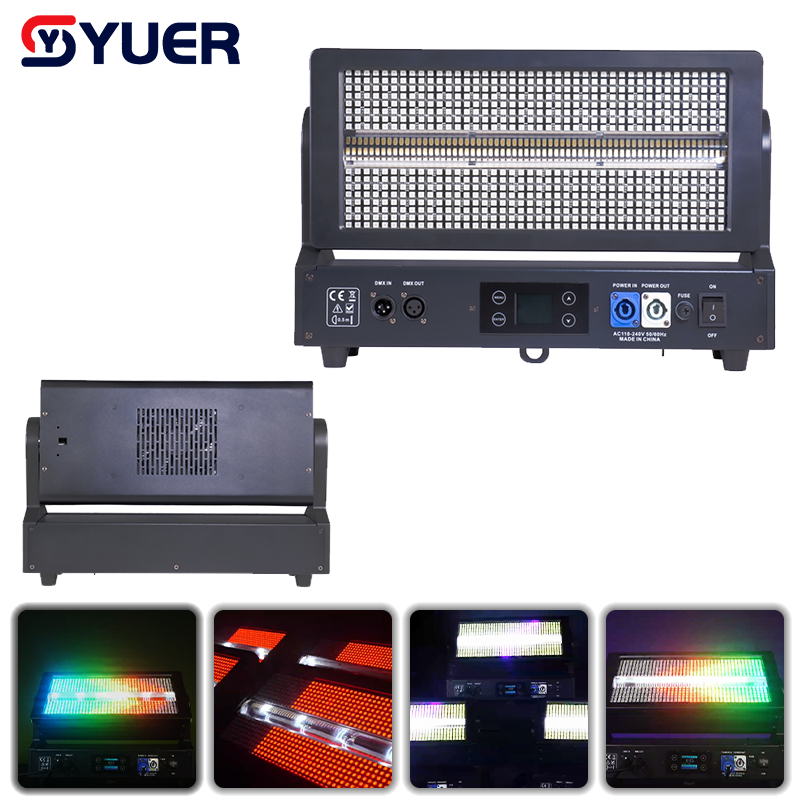 YUER™ 112+32 Segment RGB LED Moving Head Strobe Light Wash Point Control Effect Copy GLP DMX512 For DJ Disco Party Bar Club Wedding Stage Lighting