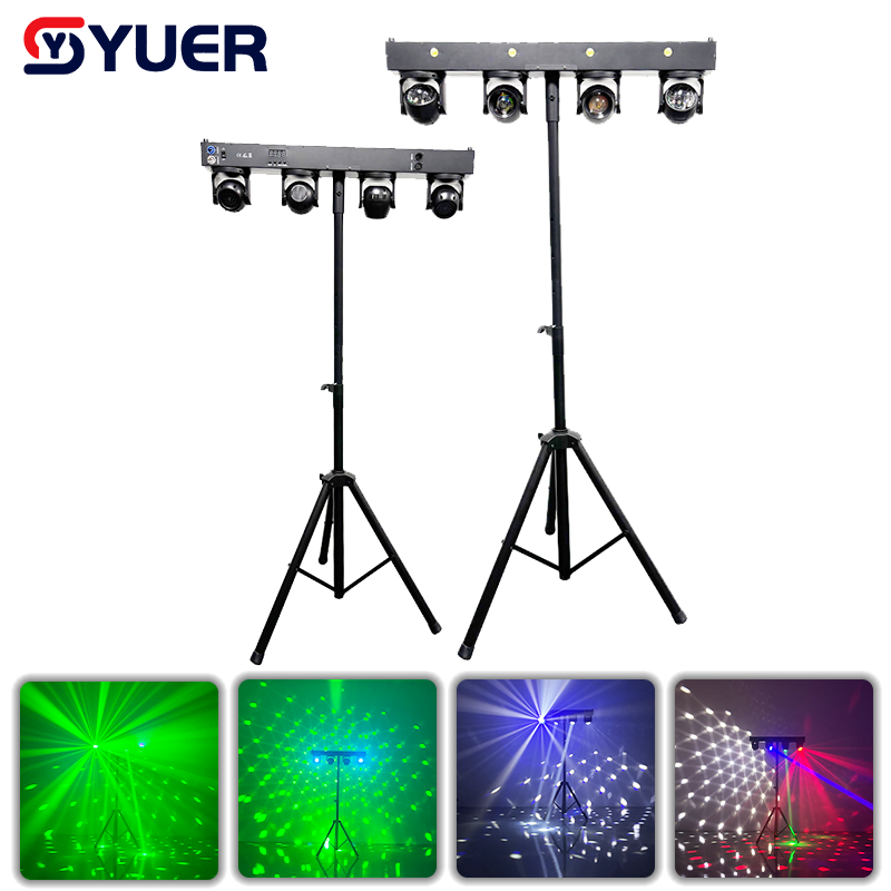 YUER™ 40W RGBW 4in1 +15W RGBW Battery Bracket Light Wash Laser Beam Effect Wireless DMX Remote Control For DJ Disco Wedding Event Party Bar Club