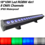 YUER™️ New Outdoor IP65 Wash Par Can 4in1 RGBW 18x10W/5in1 RGBWA 18x15W/6in1 RGBWAUV 18x18w DMX512 Operated NightClub Waterproof LED wallwasher Party floodLight