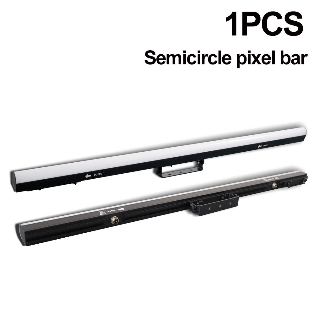 YUER™️ New RGB 3IN1 40X0.5W Led DJ Disco Semicircle Digital Tube Pixel Tube in Full Colour For Party Bar Stage Effect Dmx 512 Control