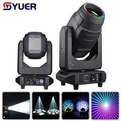 YUER™ 280W Bulb Beam Spot Wash 3in1 Moving Head Light With Ring 5 Prism Frost Zoom Effect ROBE Chanel DMX512 For DJ Disco Party Wedding Dance Stage Lighting