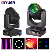 YUER™️ LED 200W Beam Moving Head Light With Ring 6+12 Prisms+Rainbow Effect Voice Control DMX512 For DJ Stage Bar Disco Strobe