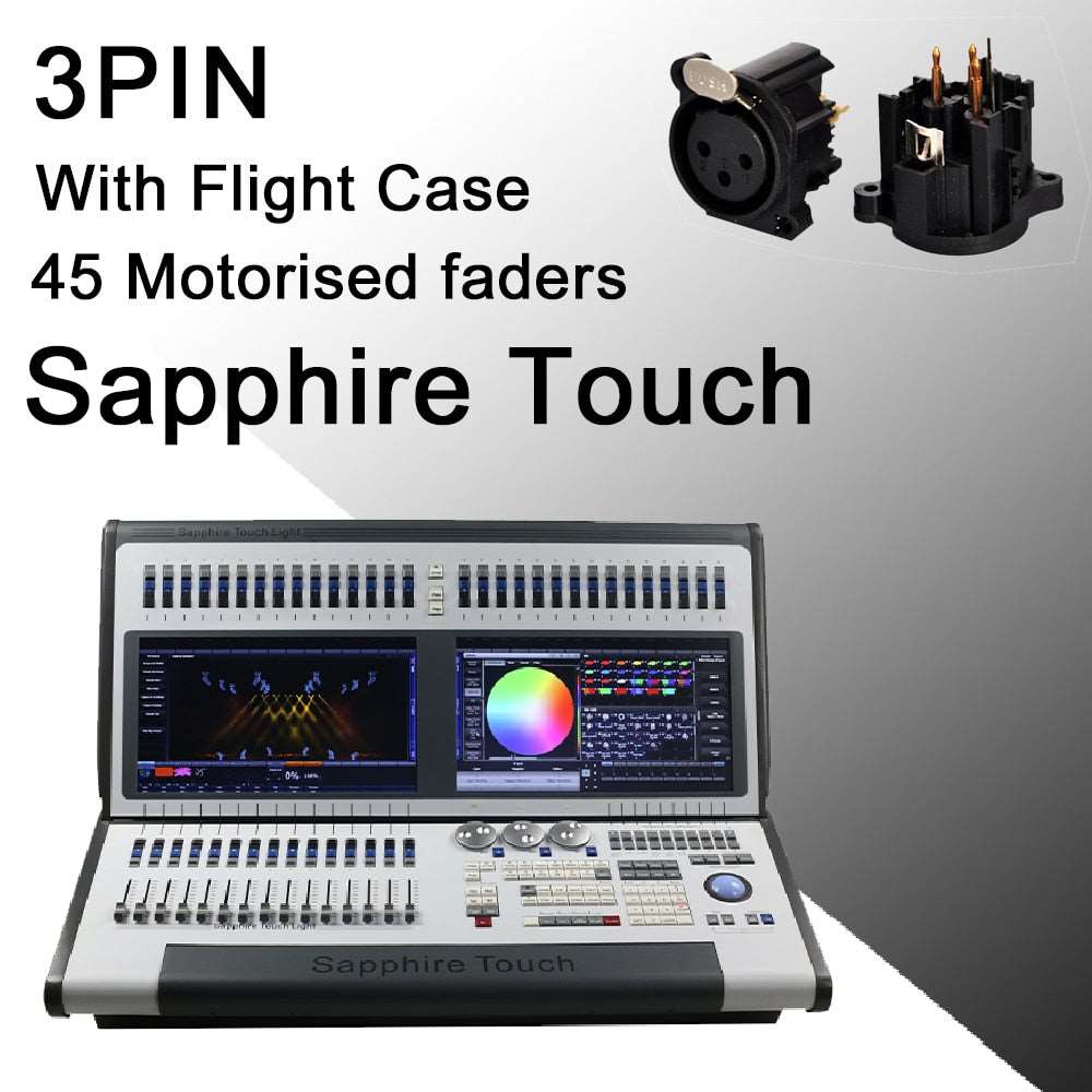 YUER™️ Sapphire Touch Pro Stage Lighting Pearl Controller DMX512 Tiger Touch Console v11 with Flycase For Light Show DJ Disco Stage