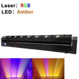 YUER™️ Swinging 8 Eye Red Laser Rainband LED Full Color Beam Light DMX DJ Disco Laser Moving Head Light  Bar Party Show Laser