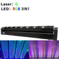 YUER™️ Swinging 8 Eye Red Laser Rainband LED Full Color Beam Light DMX DJ Disco Laser Moving Head Light  Bar Party Show Laser